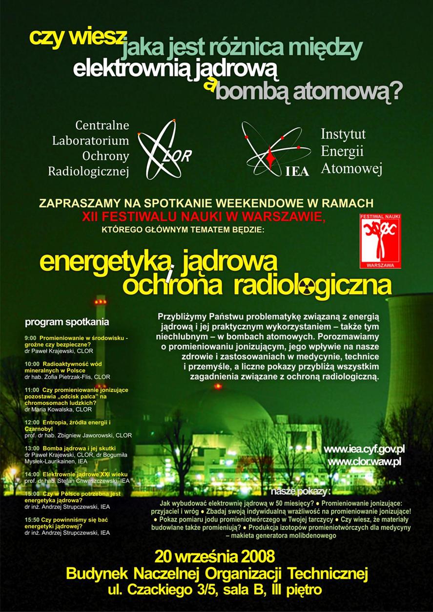 Festiwal NAuki - CLOR+IEA - plakat
